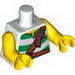 Torso Pirate Green Stripes and Leather Straps Print / Yellow Arms / Yellow Hands