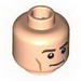 Minifig Head Dual Sided PotC Philip Thick Brown Eyebrows and Cheek Lines, Determined / Angry Print [Blocked Open Stud]