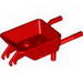 Деталь LEGO Minifig Wheelbarrow, Красный