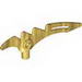 Деталь LEGO Minifig Crescent Blade - Serrated with Bar, Жемчужный темно-серый
