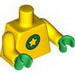 Torso SpongeBob with Yellow Star on Green Circle Print / Yellow Arms / Green Hands