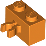 Набор LEGO Brick Special 1 x 2 with Vertical Clip [Thick U Clip], Красно-коричневый