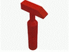 Набор LEGO Minifig Tool Cross Pein Hammer - 3-Rib Handle, Черный