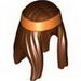 Minifig Hair Long with Orange Headband Print