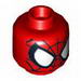 Набор LEGO Minifig Head - Spider-Man Front Mask and Rear Web Print [Blocked Open Stud], Красный