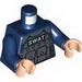 Torso Batman Bulletproof Vest with 'SWAT' Print / Dark Blue Arms / Light Flesh Hands