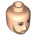 Minifig Head Modified Friends Male with Light Brown Eyes, Light Brown Beard and Closed Mouth Print