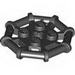 Деталь LEGO Plate Special 2 x 2 with Bar Frame Octagonal, Reinforced, Completely Round Studs, Черный