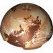 Hemisphere 11 x 11 - 4 Studs on Top with Tatooine Brown / Orange Planet Print (9675)