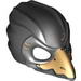 Minifig Mask - Chima Raven with Gold Beak and Gold Markings Print