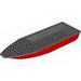 Деталь LEGO Boat Hull Unitary 28 x 8 Complete Assembly with Dark Bluish Gray Top, Белый