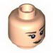 Minifig Head Dual Sided Female Mermaid with Dark Brown Eyebrows and Dimple / Bared Teeth and Gills Print [Blocked Open Stud]