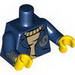 Torso Jacket Open with Gold Buttons and Anchor over Tan Sweater Print / Dark Blue Arms with Gold Stripes / Yellow Hands