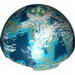 Hemisphere 11 x 11 - 4 Studs on Top with Naboo Blue / Green Planet Print (9674)
