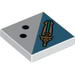 Tile 2 x 2 with 2 Black Dots and Sword Print