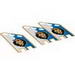 Plastic Flag with Lion with Crown Print, Squared Ends [70404]