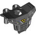 Minifig Armour - Shoulder Protection with Blacktron I Logo and Silver Grill Print