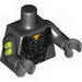 Torso Robot with Yellow Triangle andRobot Armour Print / Black Arms / Dark Bluish Gray Hands