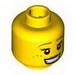 Minifig Head Female Open Smiling Mouth, Freckles Print [Hollow Stud]