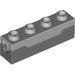 Деталь LEGO Brick Special - Sprung Shooter 1 x 4 with Light Bluish Gray Top, Темный сине-серый