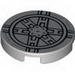 Tile Round 2 x 2 with Black SW Tie Fighter Print (9492)