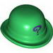 Minifig Hat, Bowler with Purple Question Mark Print 