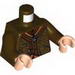 Torso Wizard's Robe with Dark Red Trim Print / Dark Brown Arms / Light Flesh Hands