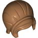 Деталь LEGO Minifig Hair Female Beehive Style with Sideways Fringe , Средне-темный телесный