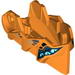 Hero Factory Creature Head, Jaw with Axle Hole with 6 Medium Azure Eyes and Black Spots Print