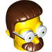 Набор LEGO Minifig Head Modified Simpsons Ned Flanders , Желтый