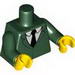 Torso Simpsons Jacket, White Shirt and Black Necktie Print / Dark Green Arms / Yellow Hands