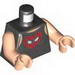 Torso Spider-Man Tank Top with Web Face in Heart Print (Mary Jane 5) / Light Flesh Arms / Light Flesh Hands