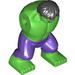 Набор LEGO Hulk Body with Dark Purple Pants Print, Ярко-зеленый