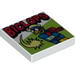Tile 2 x 2 with Red 'BICLOPS' Print
