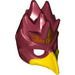Minifig Mask Bird (Phoenix) with Yellow Beak and Gold Headpiece with Flames Print