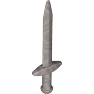 Деталь LEGO Minifig Greatsword Pointed with Thick Crossguard, Матовый серебристый