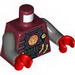 Torso Agents Robot with Furnace with Gauge and Piping Print / Dark Bluish Gray Arms / Red Hands