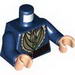 Torso LotR Coat Fur Lined with Olive Green Vest, Ascot and Belt Print / Dark Blue Arms / Light Flesh Hands