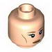 Minifig Head Dual Sided LotR Galadriel Eyelashes, Medium Dark Flesh Lips, Neutral / Angry, White Eyes Print [Hollow Stud]