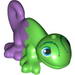Chameleon with Blue and Black Eyes and Marbled Medium Lavender Pattern