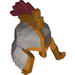 Minifig Helmet Castle with Cheek and Nose Protection with Gold Trim and Crest with Red Tips Print