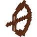 Деталь LEGO Minifig Bow with Arrow Blocky (Minecraft Bow), Красно-коричневый