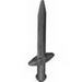 Деталь LEGO Minifig Greatsword Pointed with Thick Crossguard, Жемчужный темно-серый