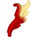 Wave Rounded Wing Shaped with Pin (Flame) with Marbled Trans Yellow Pattern