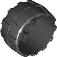 Деталь LEGO Wheel Hard Plastic Large (54mm D. x 30mm) [Undetermined Inner Support], Жемчужный темно-серый