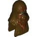 Minifig Head Modified Wookiee, Wullffwarro with Dark Orange Fur Print