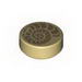 Tile Round 1 x 1 with Ammonite Fossil Print