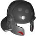 Minifig Helmet SW Imperial Agent with Cheek and Neck Protection with Flat Silver and Red Triangles Print (Agent Kallus)