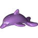 Dolphin, Jumping with Bottom Axle Holder and Blue Eyes and White Decorative Trim on Forehead Print