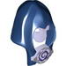 Minifig Hood with Trans Purple Mask and Silver Medallion with Swirl Print